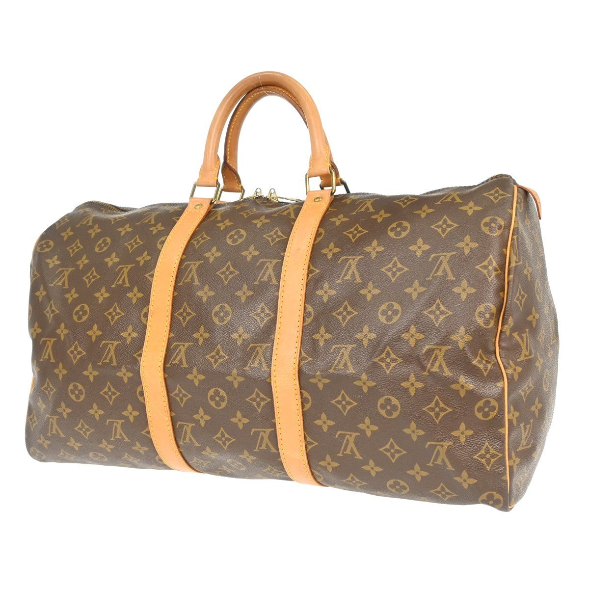 Louis Vuitton Keepall Bag Monogram Canvas Brown Canvas Travel Bag Bag (Pre-Owned)