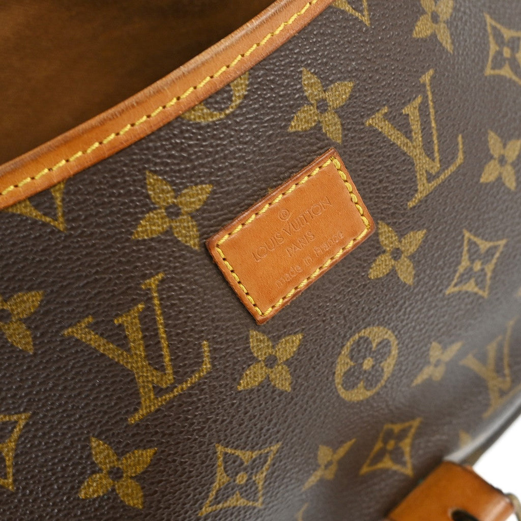 Louis Vuitton Saumur Handbag Monogram Canvas Brown Canvas Shoulder Bag Bag (Pre-Owned)