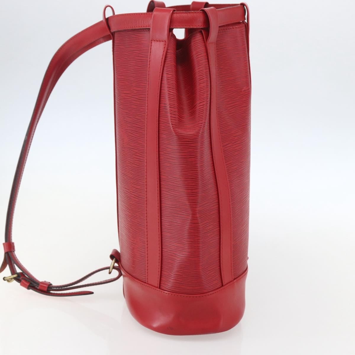 Louis Vuitton Randonnee Backpack Epi Leather Red Leather Shoulder Bag Bag (Pre-Owned)