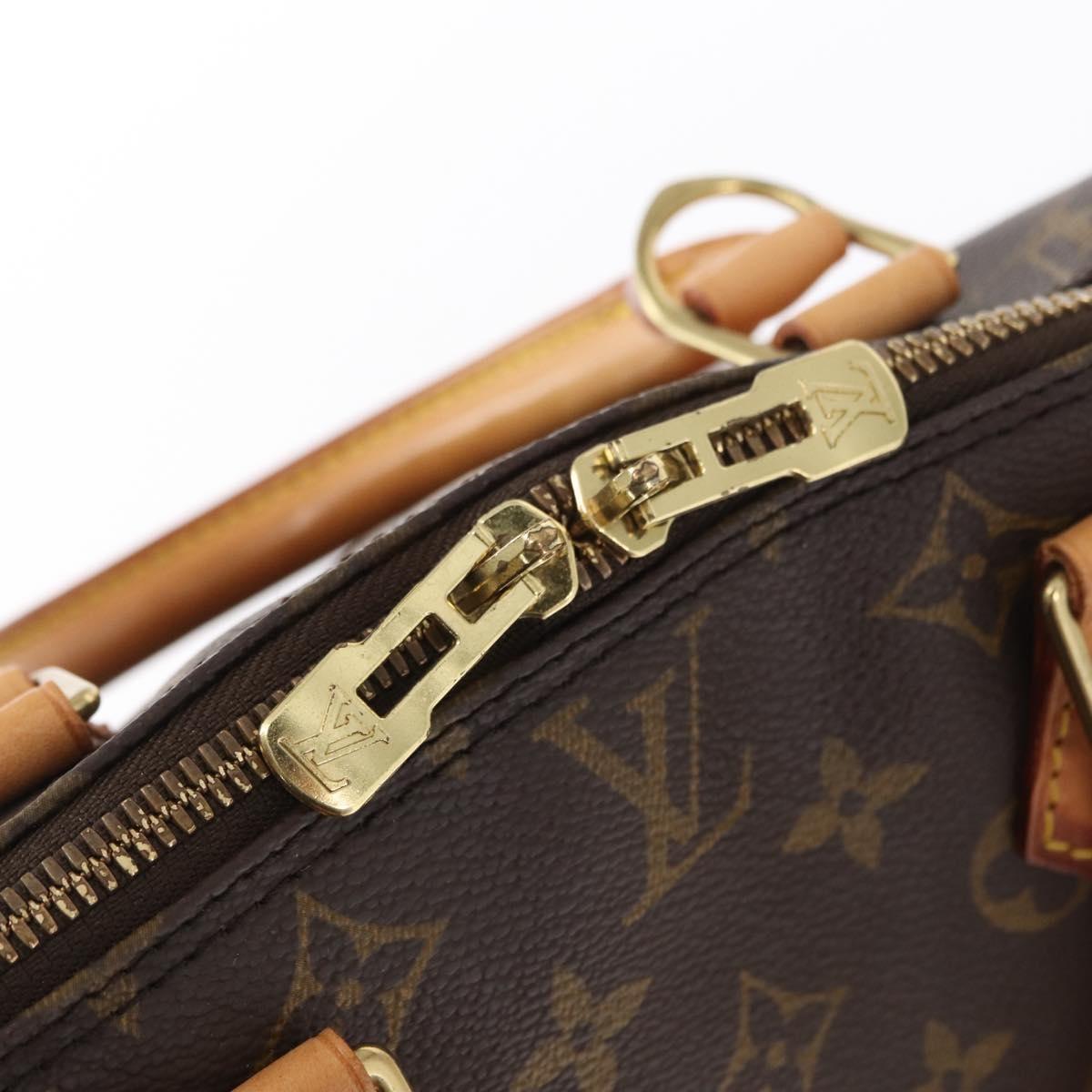 Louis Vuitton Alma Handbag Monogram Canvas Brown Canvas Handbag (Pre-Owned)