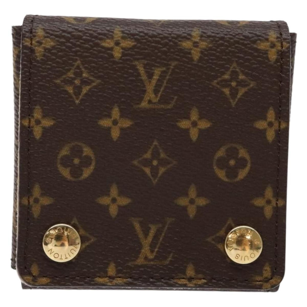 Louis Vuitton Case Jewelry Box Canvas Brown Canvas Wallets Accessory (Pre-Owned)