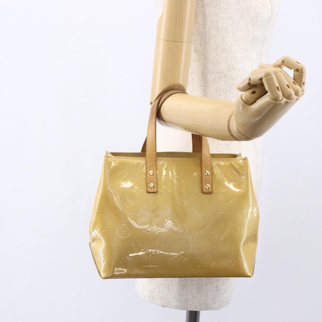 Louis Vuitton Reade Handbag Monogram Vernis Beige Patent_Leather Handbag (Pre-Owned)