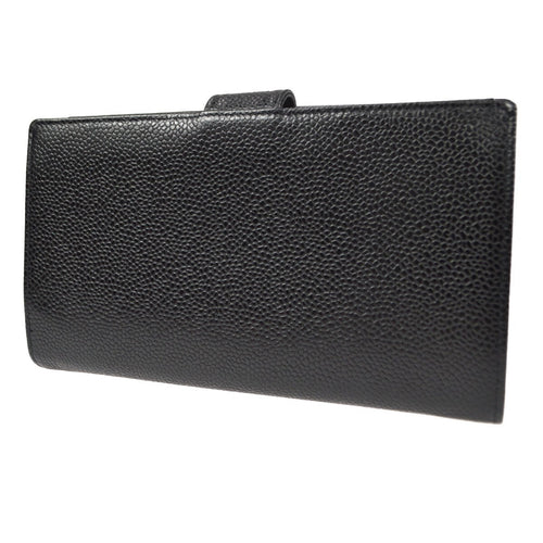 Chanel Timeless Cc French Wallet Caviar Black Leather Wallets Accessory (Pre-Owned)