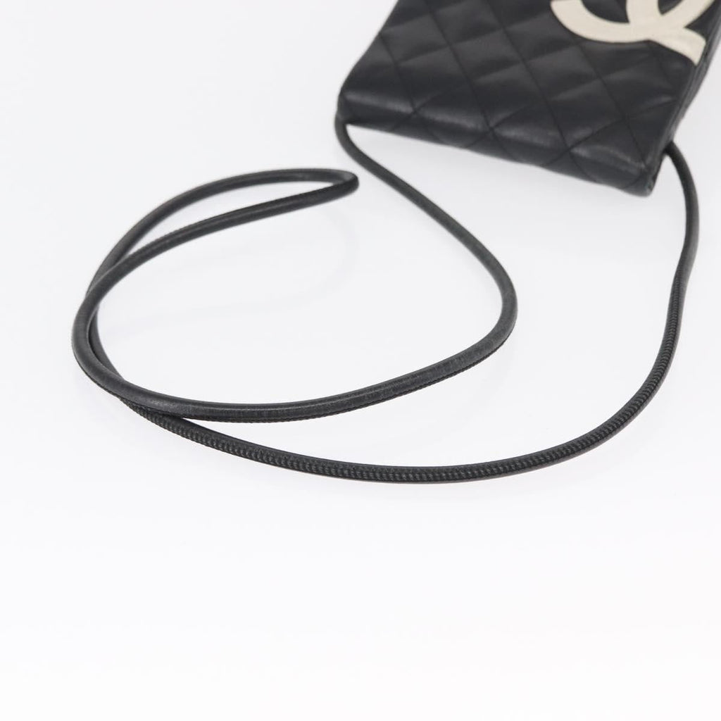 Chanel Cambon Flap Crossbody Bag Quilted Lambskin Silver Leather Shoulder Bag Bag (Pre-Owned)