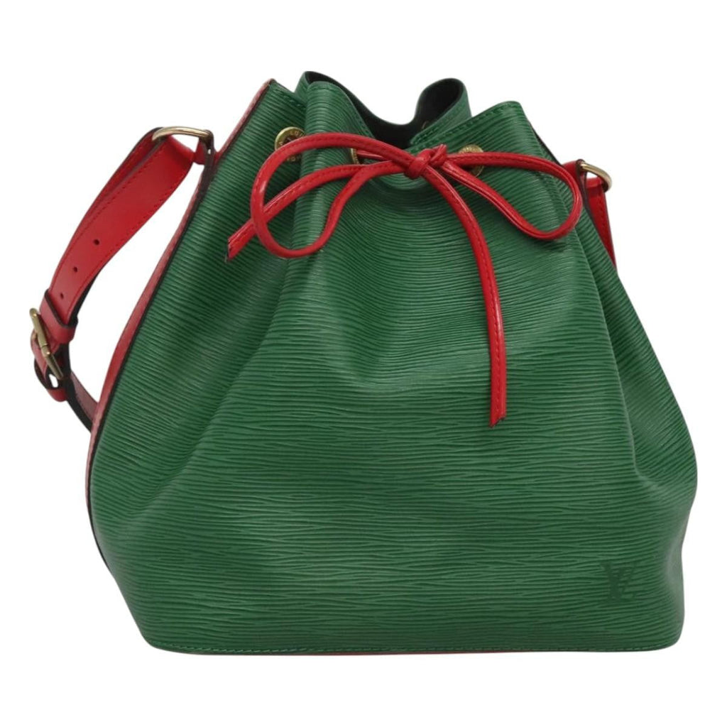 Louis Vuitton Bicolor Petit Noe Handbag Epi Leather Green Leather Shoulder Bag Bag (Pre-Owned)