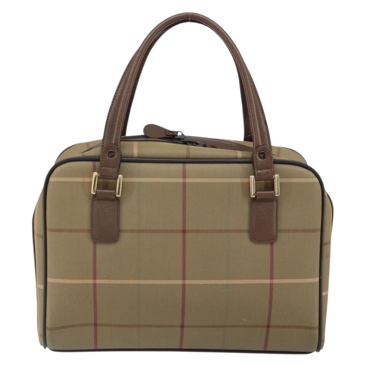 Burberry Nova Check Handbag Nova Check Canvas Brown Canvas Handbag (Pre-Owned)