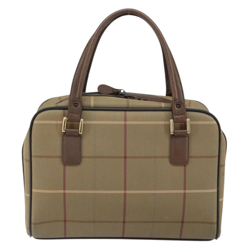 Burberry Nova Check Handbag Nova Check Canvas Brown Canvas Handbag (Pre-Owned)