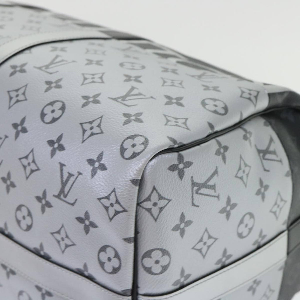Louis Vuitton Keepall Bandouliere Bag Monogram Eclipse Split Canvas Black Canvas Bag (Pre-Owned)