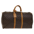 Louis Vuitton Keepall Bag Monogram Canvas Brown Canvas Travel Bag Bag (Pre-Owned)
