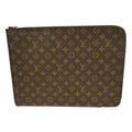 Louis Vuitton Poche Documents Monogram Canvas Brown Canvas Clutche & Pouche Bag (Pre-Owned)