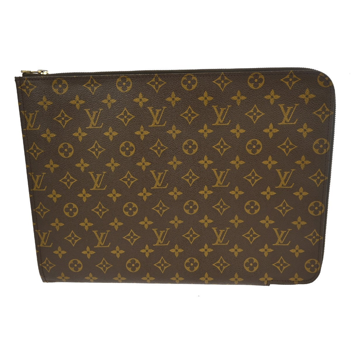 Louis Vuitton Poche Documents Monogram Canvas Brown Canvas Clutche & Pouche Bag (Pre-Owned)