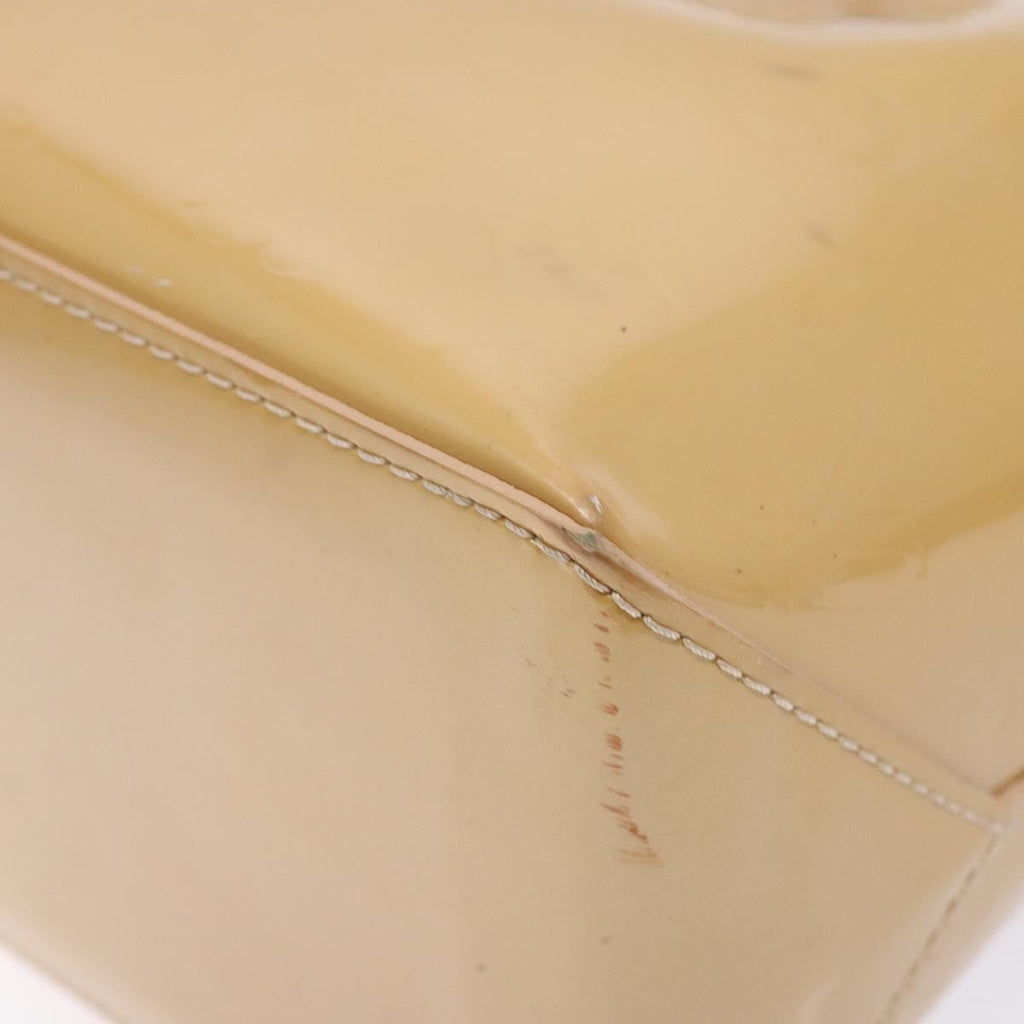 Louis Vuitton Wilshire Handbag Monogram Vernis Beige Patent_Leather Bag (Pre-Owned)