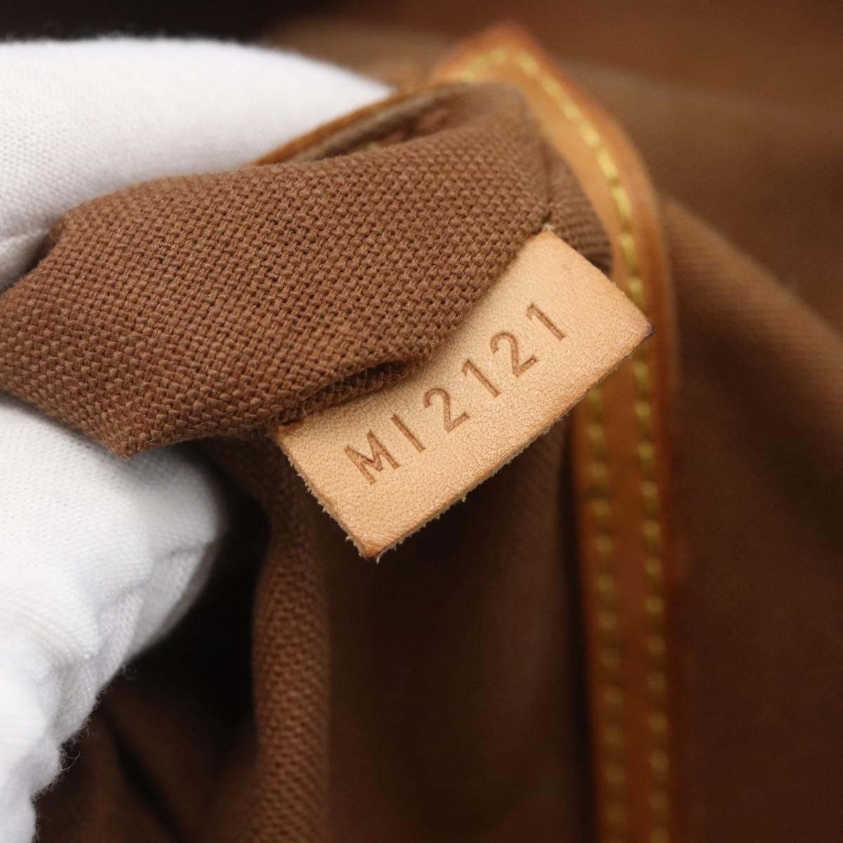 Louis Vuitton Palermo Handbag Monogram Canvas Brown Canvas Tote Bag Bag (Pre-Owned)