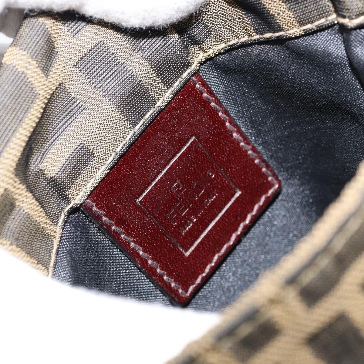 Fendi Flat Messenger Bag Zucca Canvas Brown Canvas Shoulder Bag Bag (Pre-Owned)