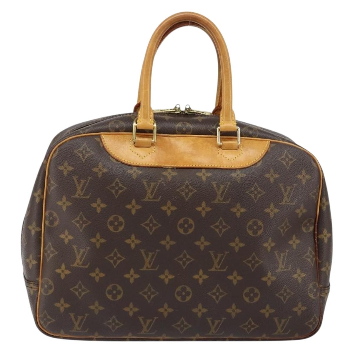 Louis Vuitton Deauville Handbag Monogram Canvas Brown Canvas Handbag (Pre-Owned)