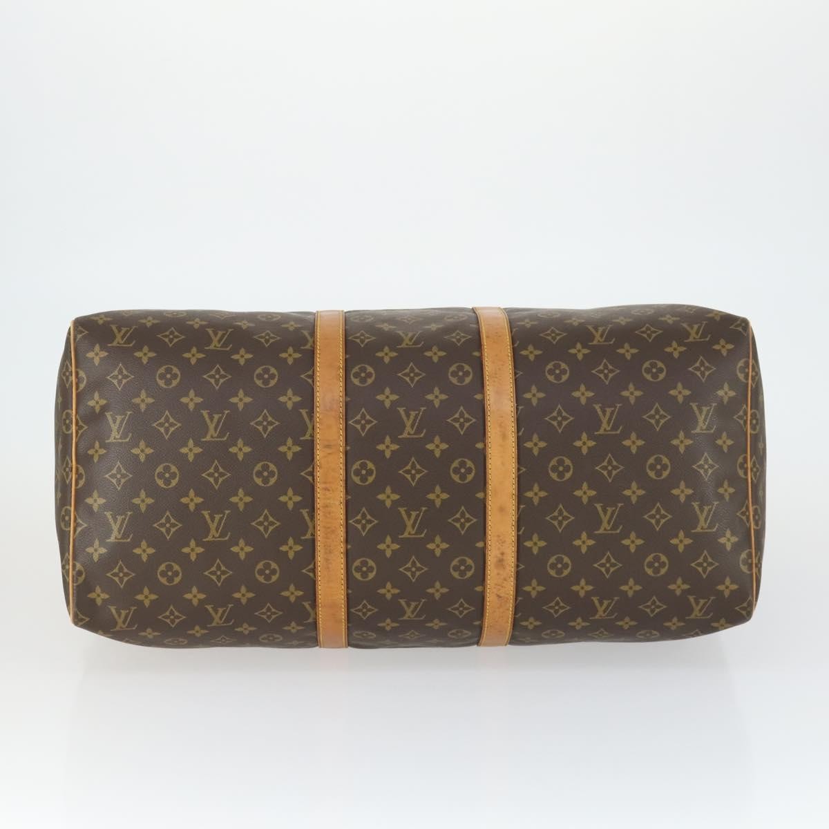 Louis Vuitton Keepall Bag Monogram Canvas Brown Canvas Travel Bag Bag (Pre-Owned)
