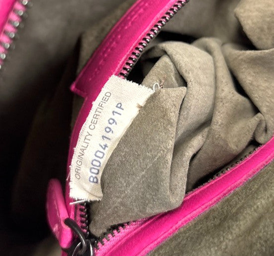 Bottega Veneta Nodini Crossbody Bag Intrecciato Nappa Pink Leather Shoulder Bag Bag (Pre-Owned)