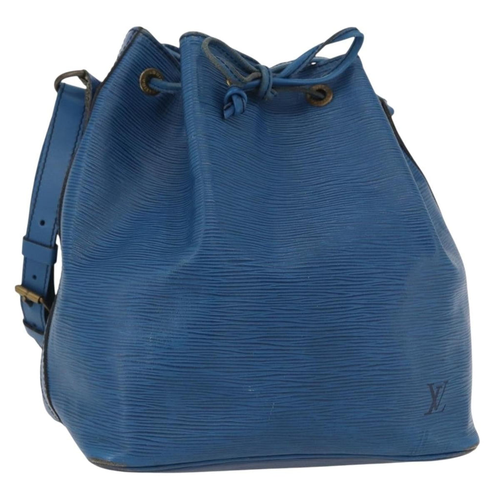 Louis Vuitton Petit Noe Nm Handbag Epi Leather Blue Leather Shoulder Bag Bag (Pre-Owned)