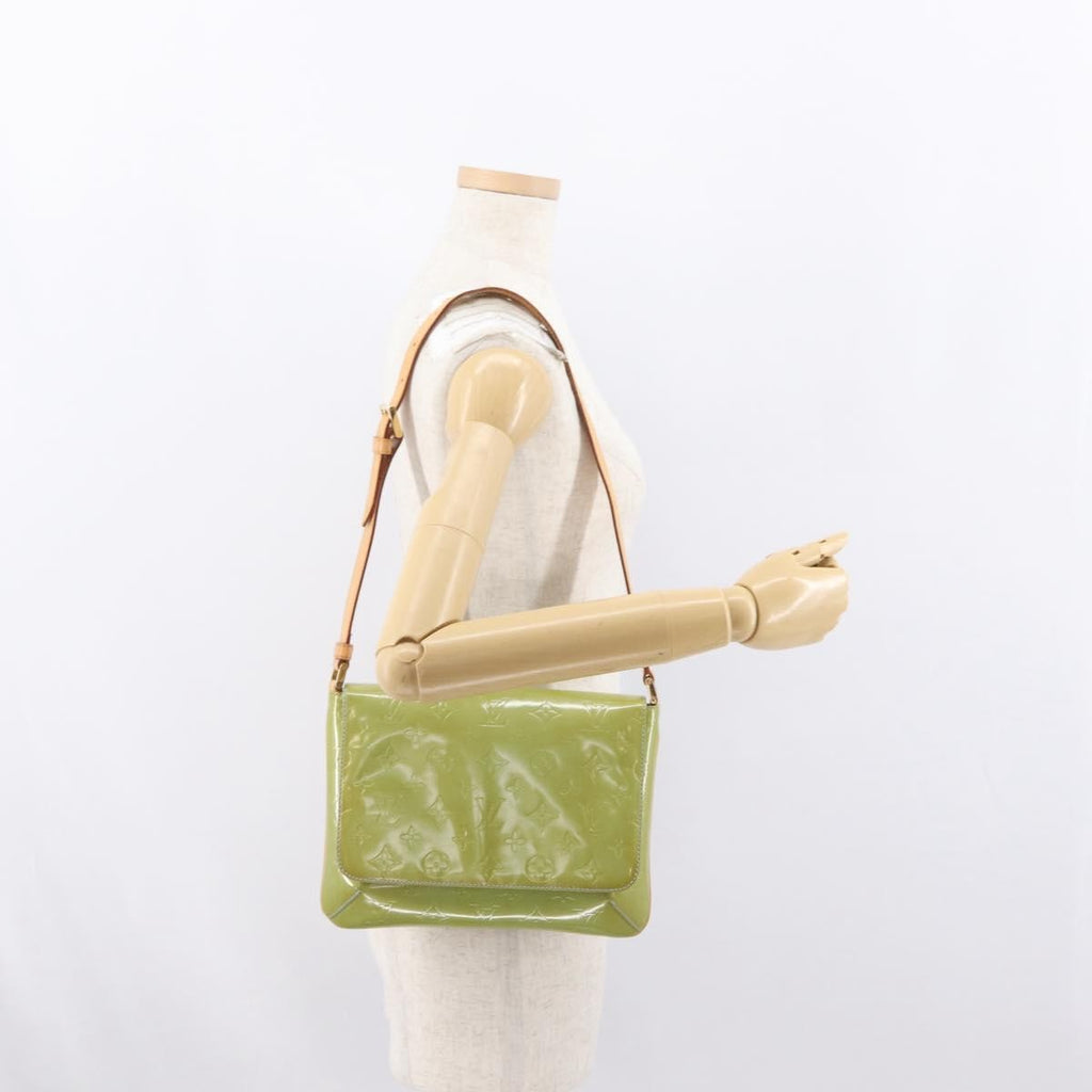 Louis Vuitton Thompson Street Handbag Monogram Vernis Green Patent_Leather Shoulder Bag Bag (Pre-Owned)