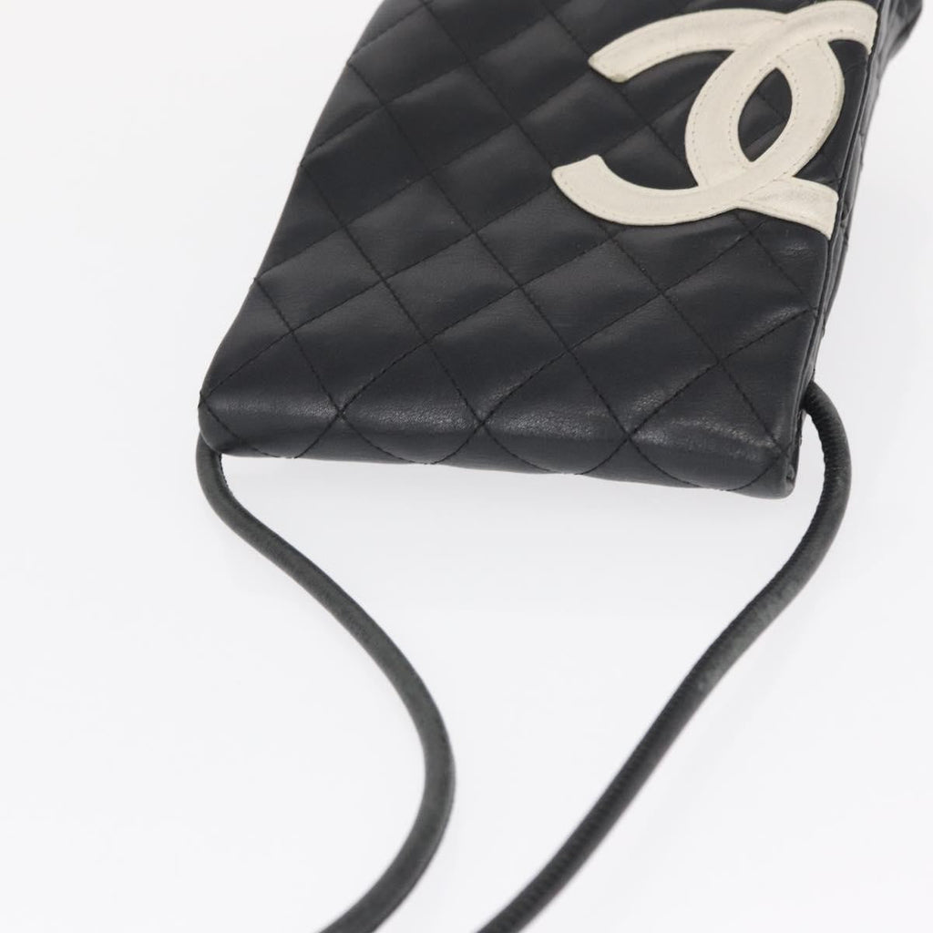 Chanel Cambon Flap Crossbody Bag Quilted Lambskin Silver Leather Shoulder Bag Bag (Pre-Owned)