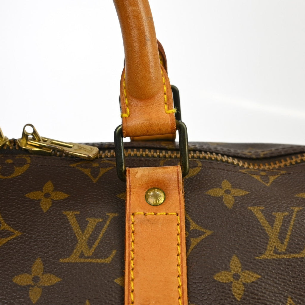 Louis Vuitton Keepall Bag Monogram Canvas Brown Canvas Travel Bag Bag (Pre-Owned)