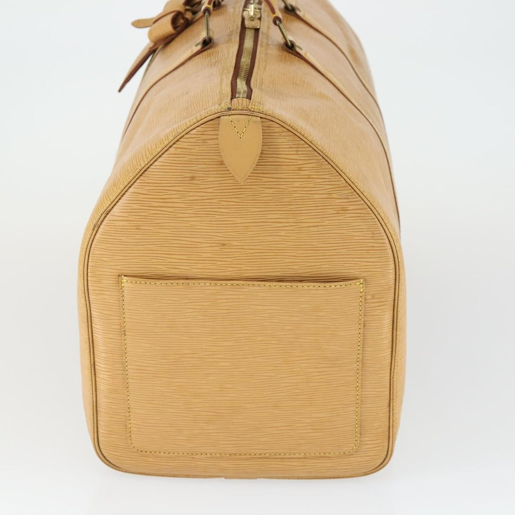 Louis Vuitton Keepall Bag Epi Leather Beige Leather Travel Bag Bag (Pre-Owned)