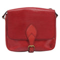 Louis Vuitton Cartouchiere Handbag Epi Leather Red Leather Shoulder Bag Bag (Pre-Owned)