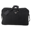 Prada Vintage Boston Bag Nylon Black Nylon Travel Bag Bag (Pre-Owned)