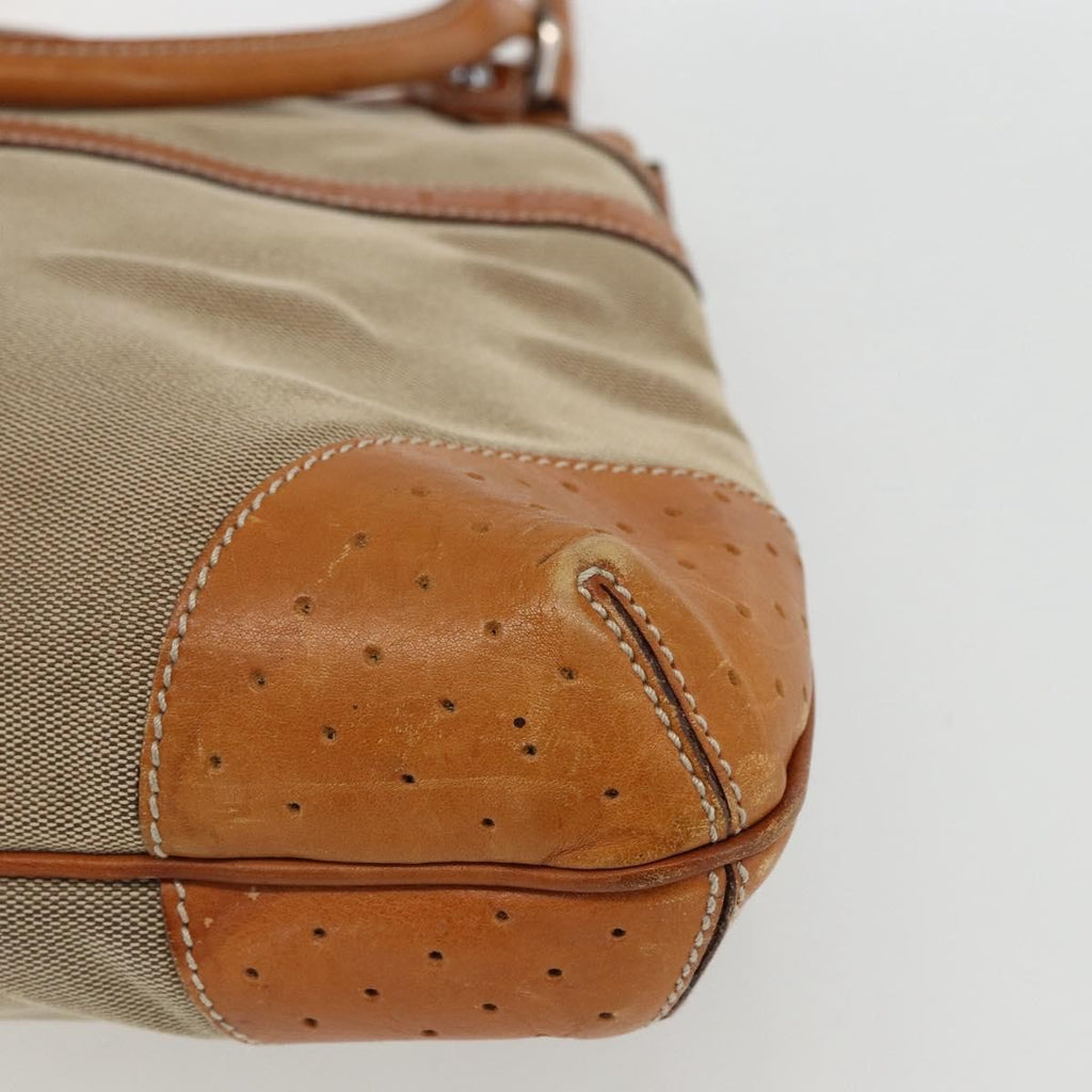 Gucci Reins Web Shoulder Bag Canvas Beige Canvas Shoulder Bag Bag (Pre-Owned)