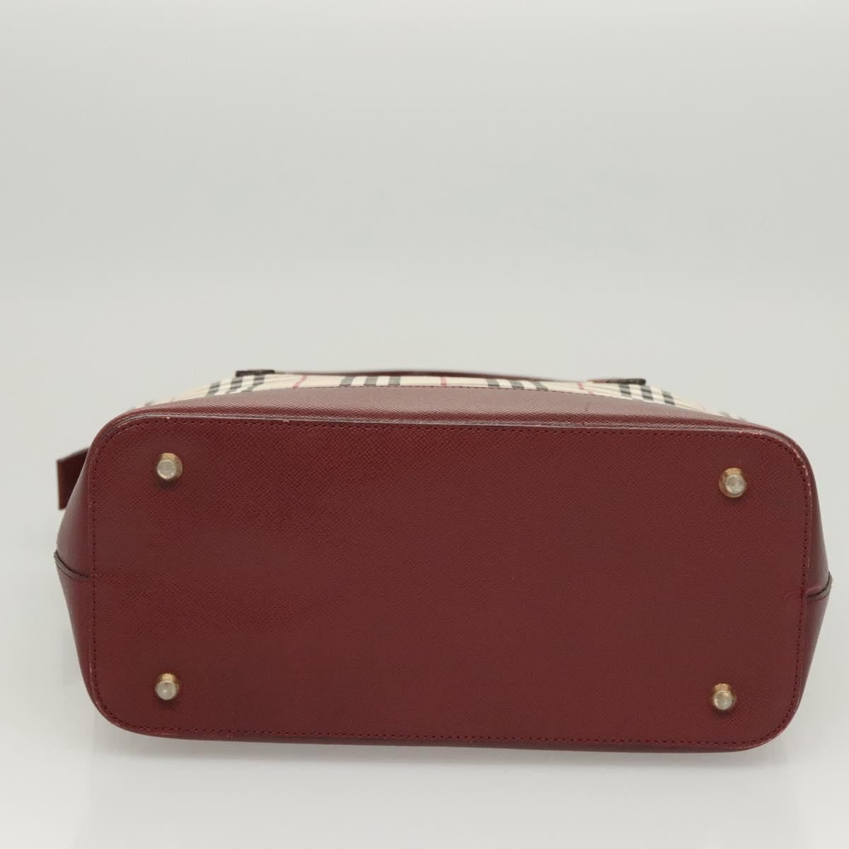 Burberry Nova Check Handbag Nova Check Canvas And Leather Beige Canvas Handbag (Pre-Owned)