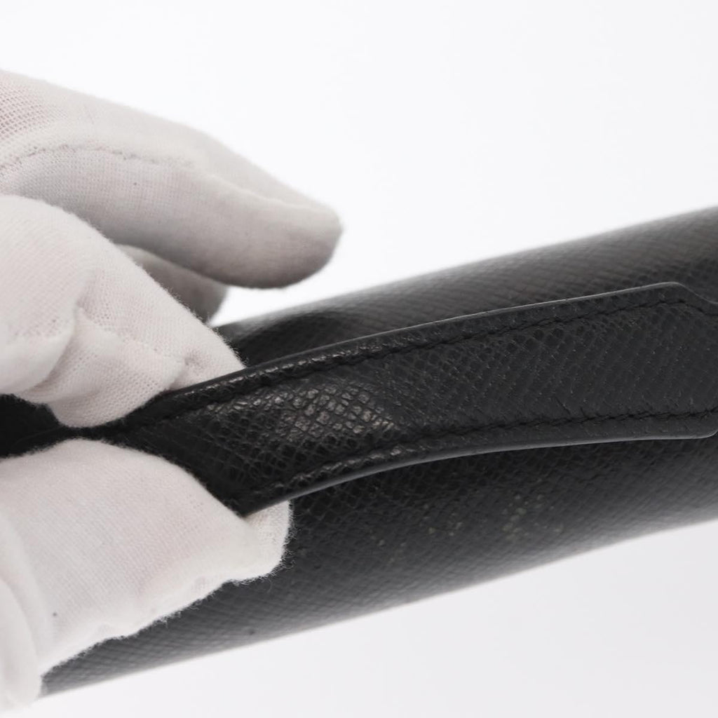 Louis Vuitton Zippy Xl Taiga Leather Black Leather Wallets Accessory (Pre-Owned)