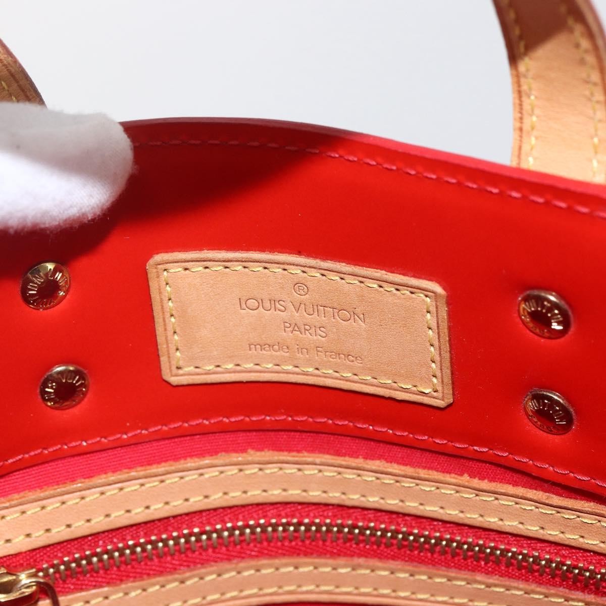 Louis Vuitton Reade Handbag Monogram Vernis Red Patent_Leather Handbag (Pre-Owned)