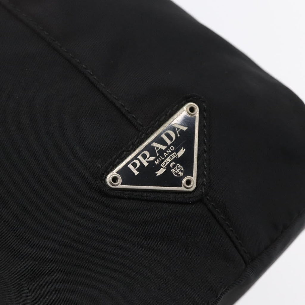 Prada Vintage Handbag Tessuto Black Nylon Handbag (Pre-Owned)