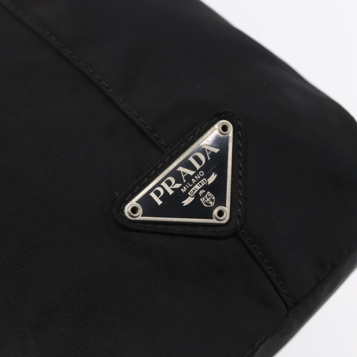Prada Vintage Handbag Tessuto Black Nylon Handbag (Pre-Owned)