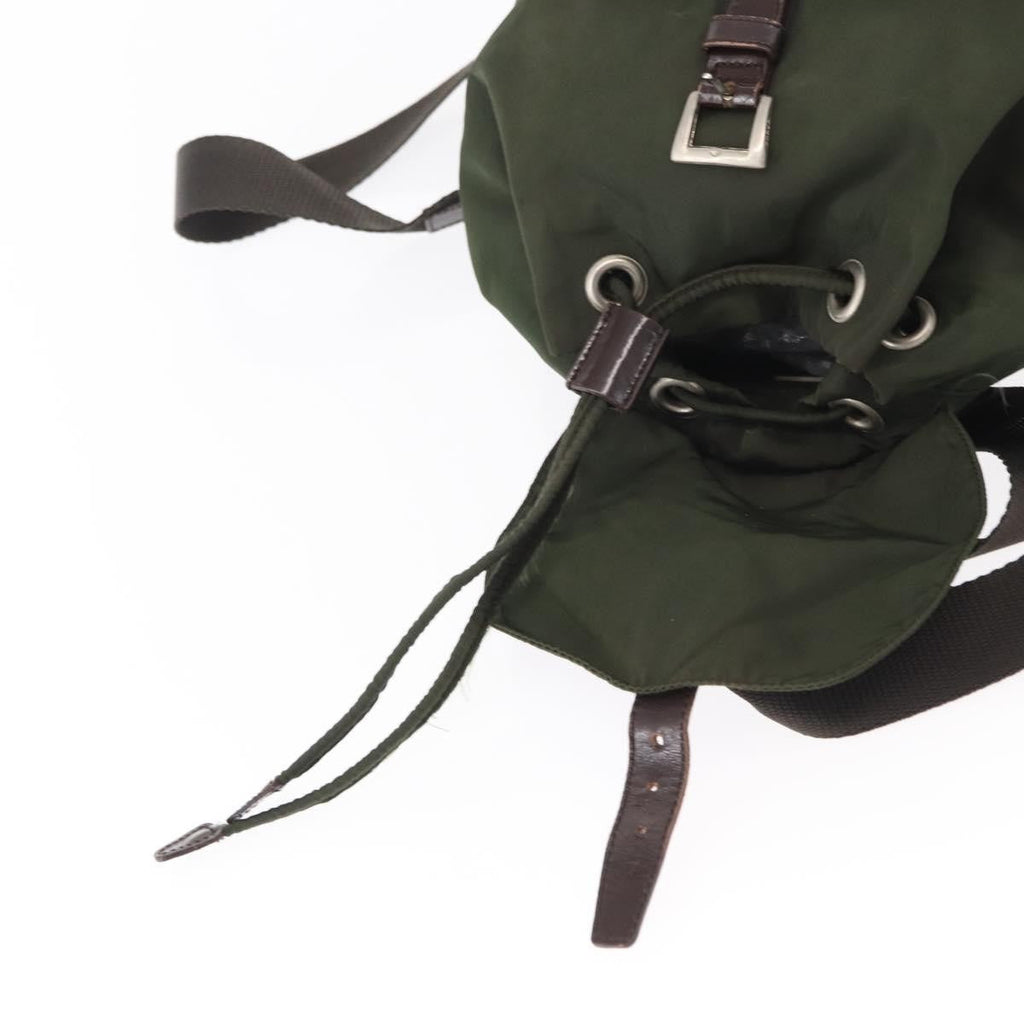 Prada Front Pocket Backpack Tessuto Khaki Nylon Backpack Bag (Pre-Owned)