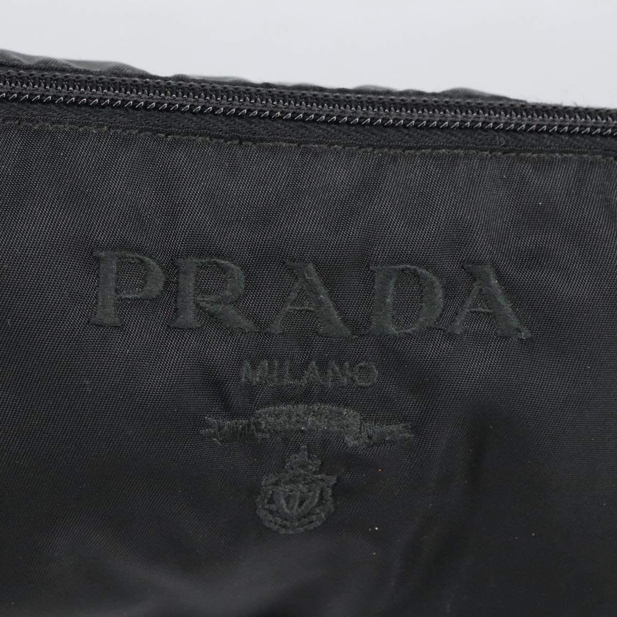 Prada Toiletry Pouch Tessuto Black Nylon Clutche & Pouche Bag (Pre-Owned)