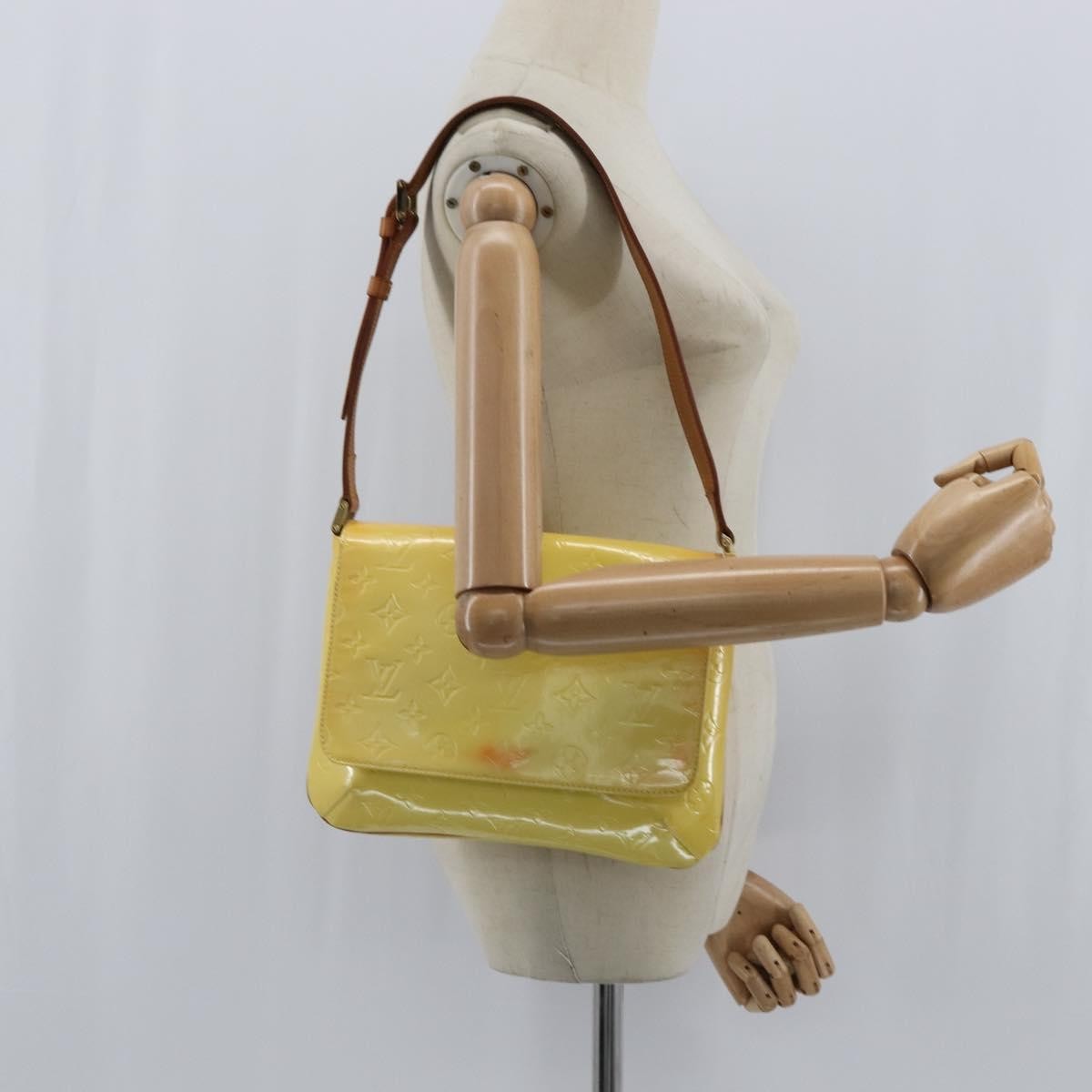 Louis Vuitton Thompson Street Handbag Monogram Vernis Yellow Patent_Leather Shoulder Bag Bag (Pre-Owned)