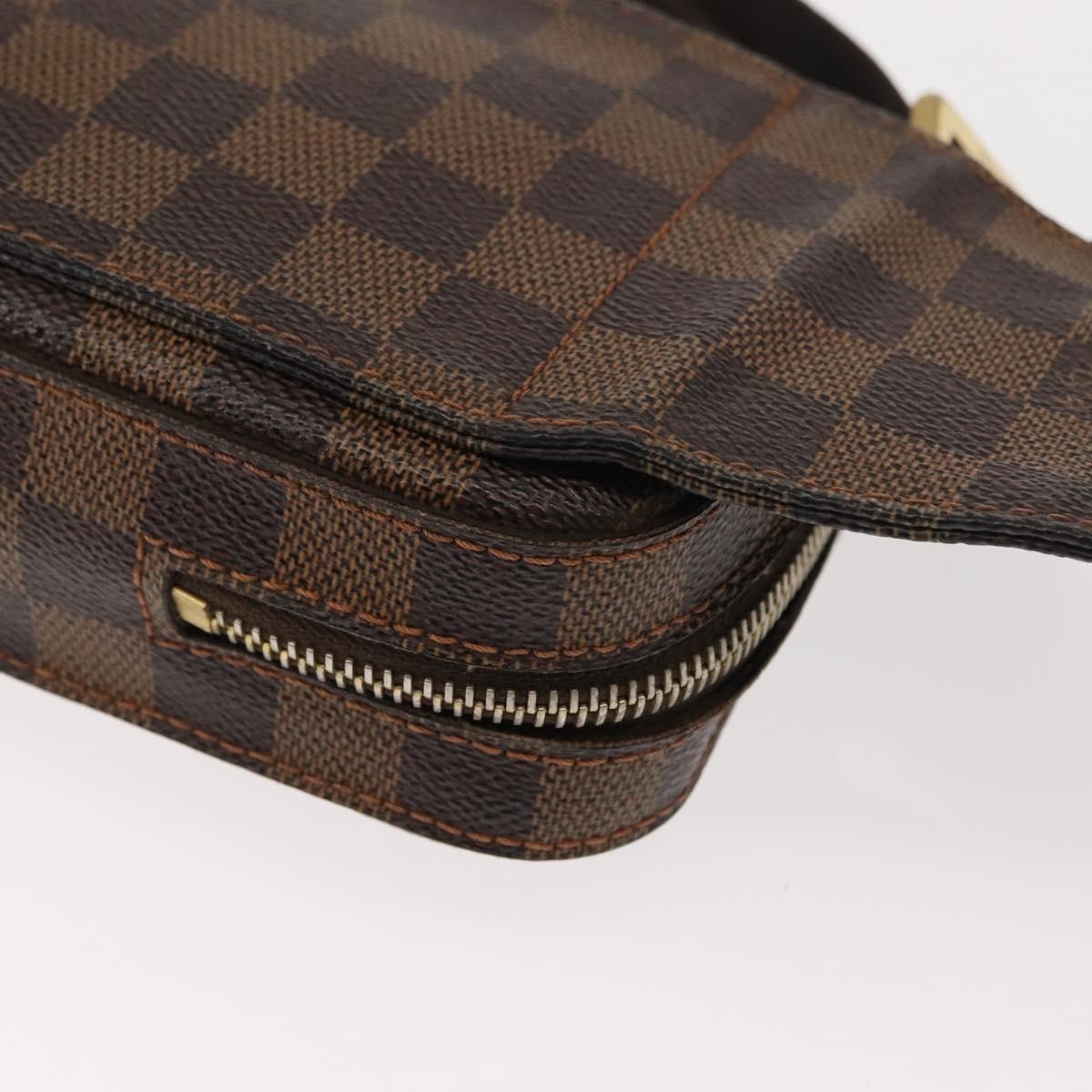 Louis Vuitton Geronimos Waist Bag Damier Brown Canvas Shoulder Bag Bag (Pre-Owned)
