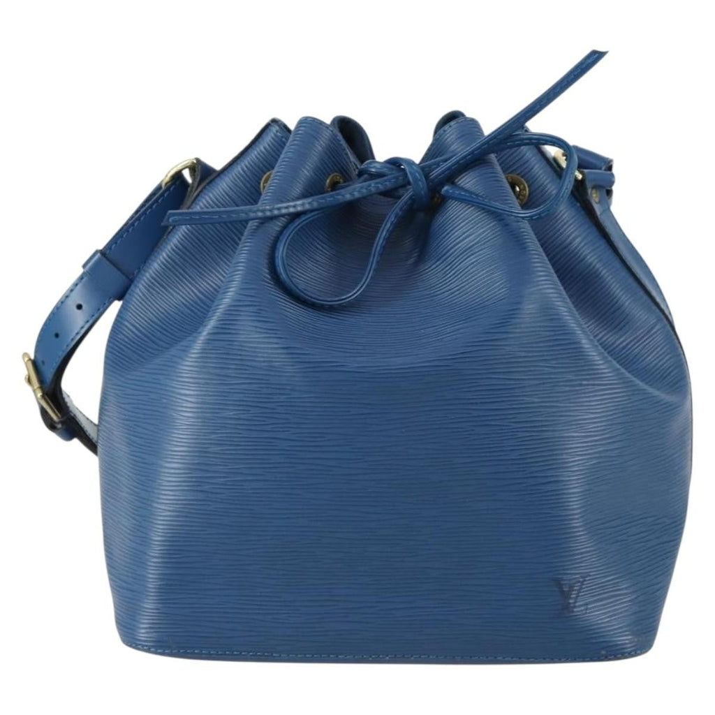 Louis Vuitton Petit Noe Handbag Epi Leather Blue Leather Shoulder Bag Bag (Pre-Owned)