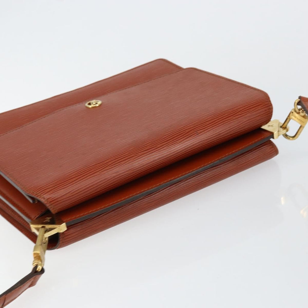 Louis Vuitton Grenelle Shoulder Bag Epi Leather Brown Leather Shoulder Bag Bag (Pre-Owned)