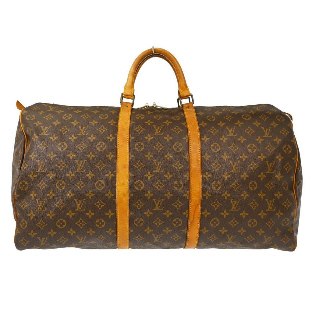 Louis Vuitton Keepall Bag Monogram Canvas Brown Canvas Travel Bag Bag (Pre-Owned)