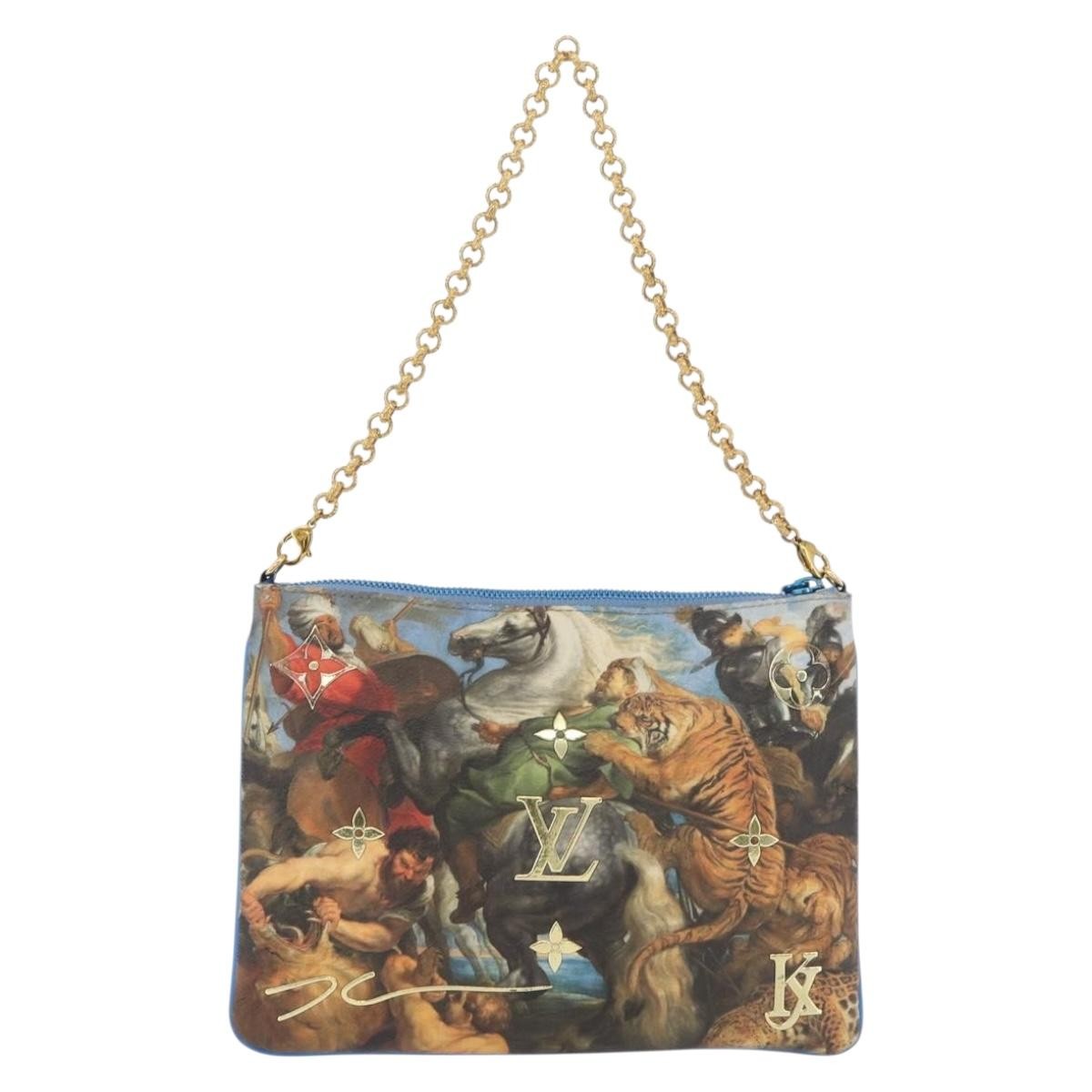 Louis Vuitton Pochette Clutch Limited Edition Jeff Koons Monet Print Canvas Multicolour Canvas Clutche & Pouche Bag (Pre-Owned)