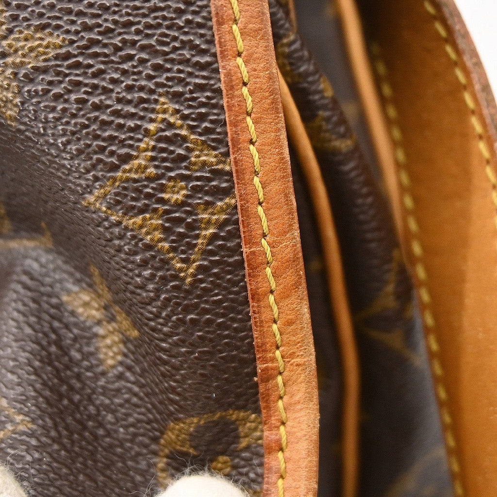 Louis Vuitton Saumur Handbag Monogram Canvas Brown Canvas Shoulder Bag Bag (Pre-Owned)