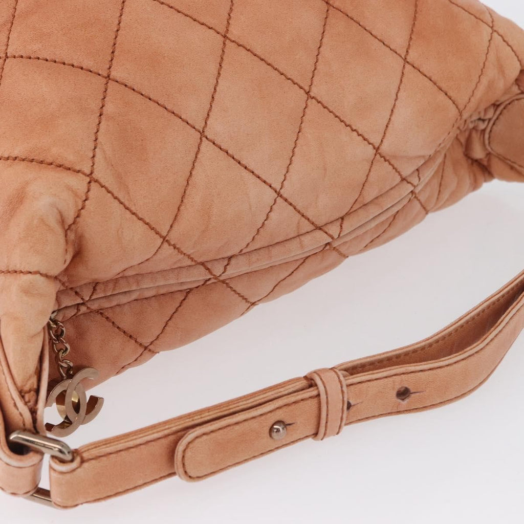 Chanel Cloudy Bundle Hobo Quilted Lambskin Orange Leather Shoulder Bag Bag (Pre-Owned)