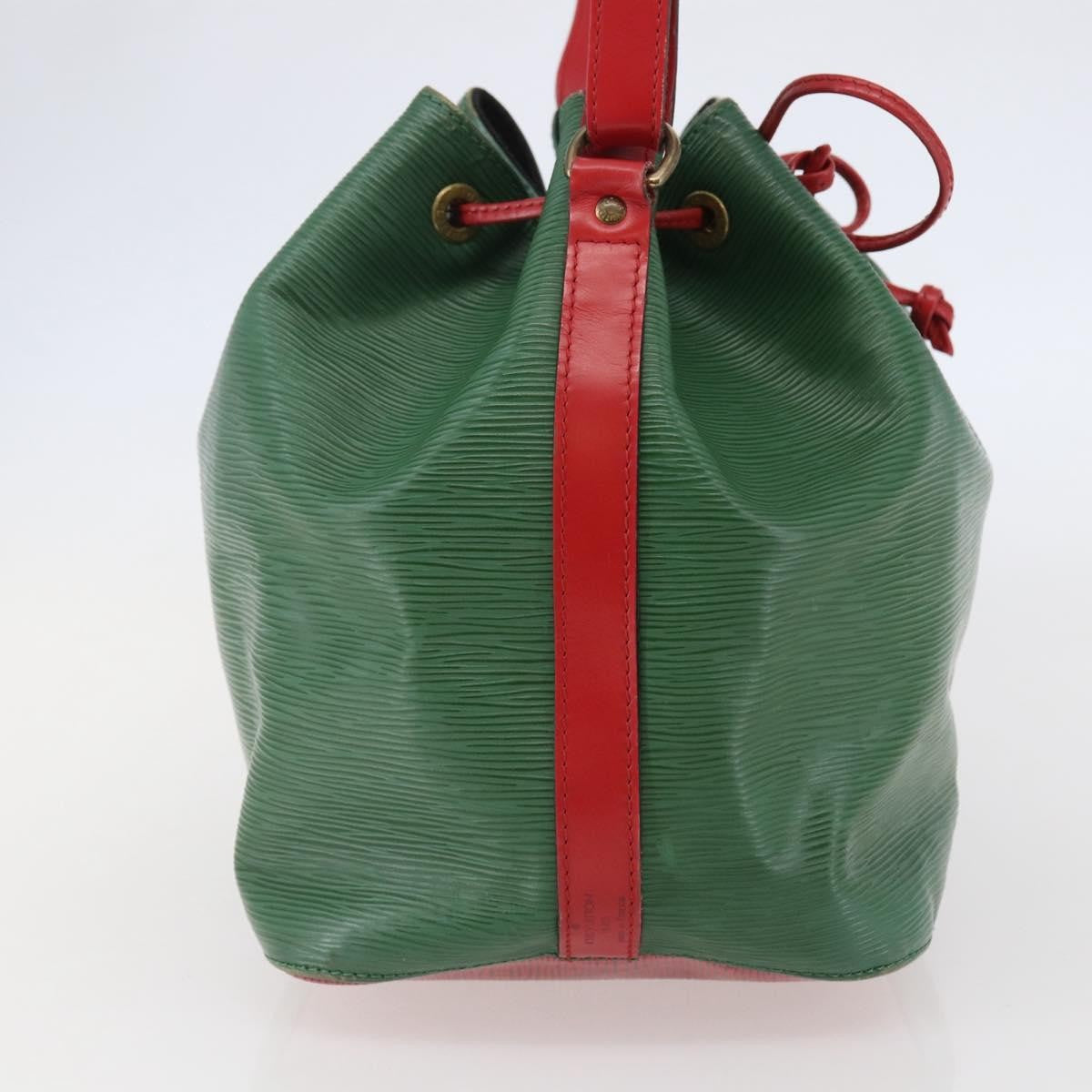 Louis Vuitton Bicolor Petit Noe Handbag Epi Leather Green Leather Bag (Pre-Owned)