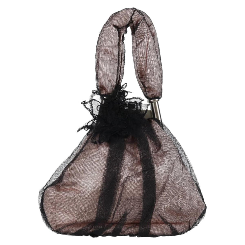 Chanel Drawstring Bucket Bag Chevron Patchwork Canvas Pink Nylon Bag (Pre-Owned)