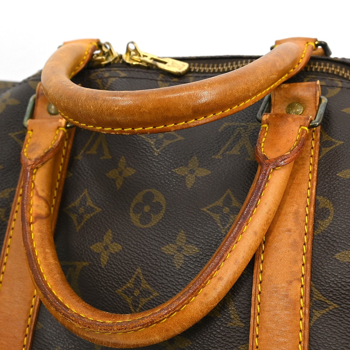 Louis Vuitton Keepall Bag Monogram Canvas Brown Canvas Travel Bag Bag (Pre-Owned)