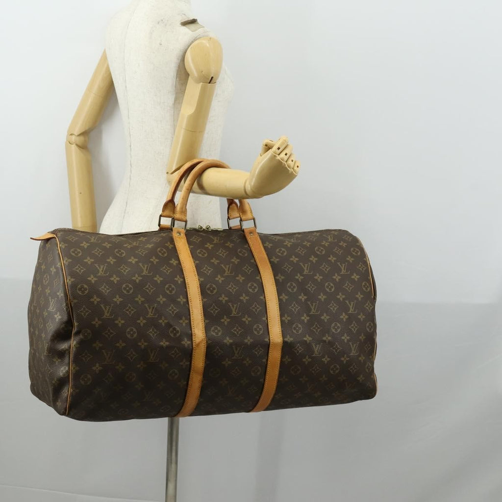 Louis Vuitton Keepall Bag Monogram Canvas Brown Canvas Travel Bag Bag (Pre-Owned)