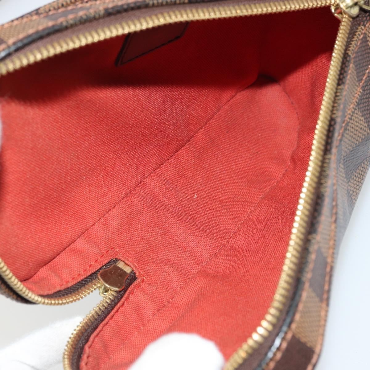 Louis Vuitton Geronimos Waist Bag Damier Brown Canvas Shoulder Bag Bag (Pre-Owned)