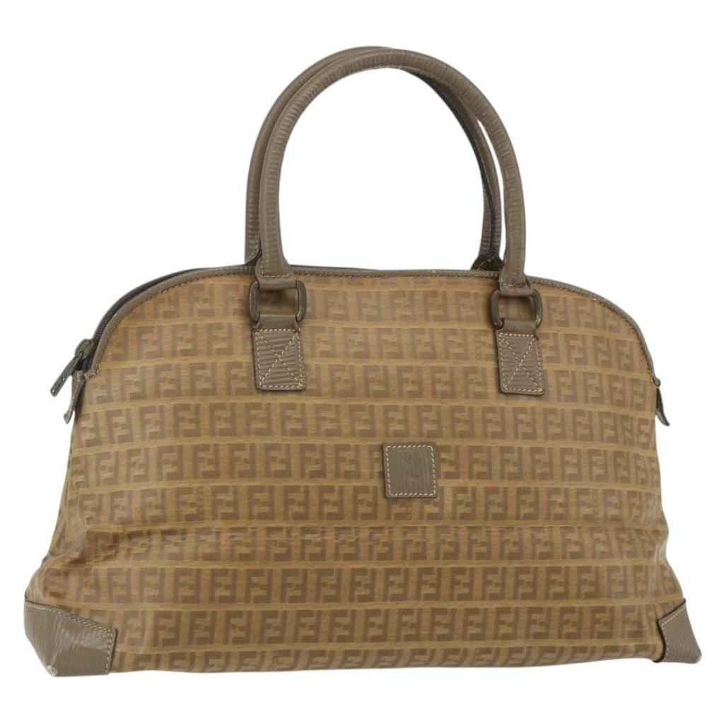 Fendi Zucchino Canvas Brown Canvas Handbag (Pre-Owned)